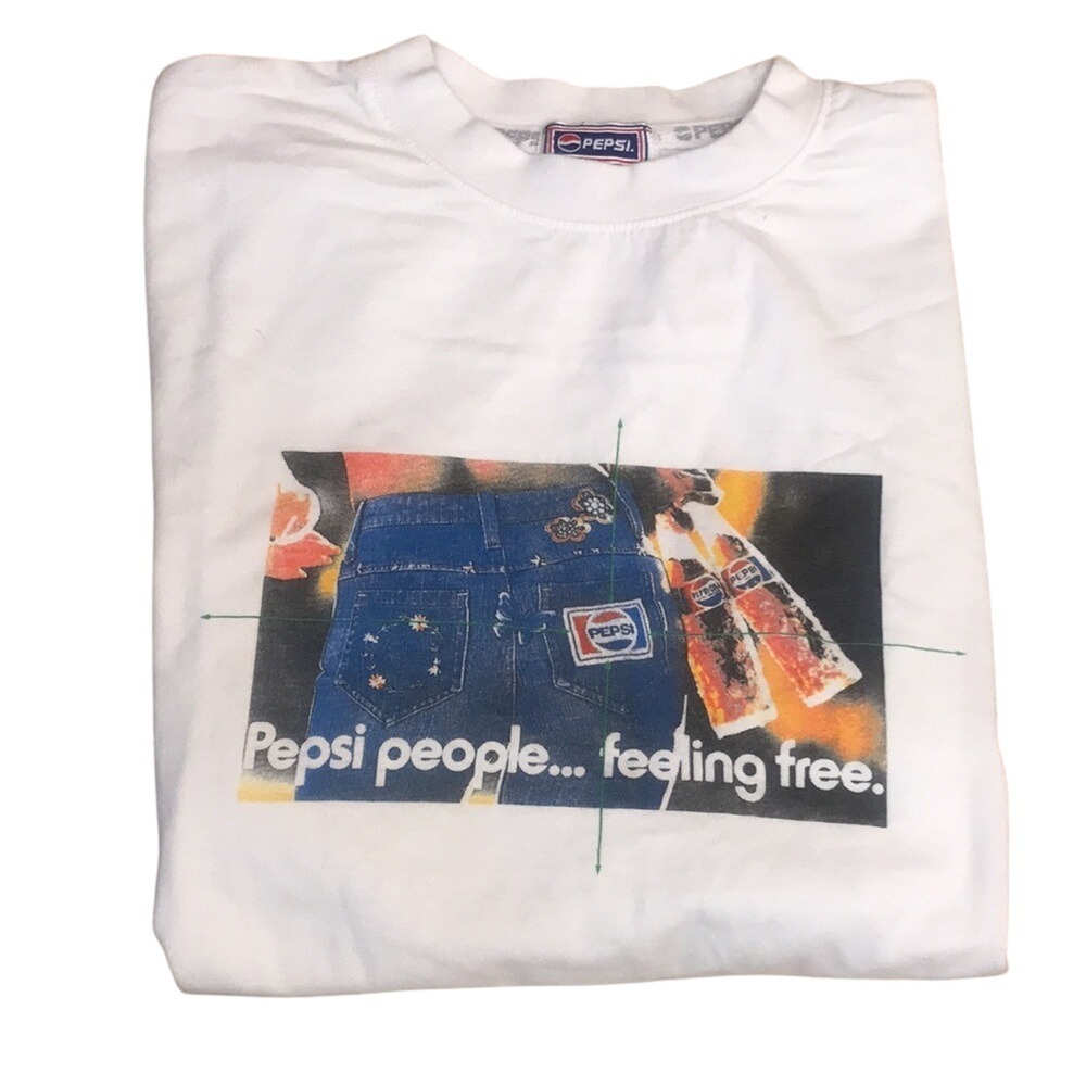 Pepsi Women's Pepsi People Feeling Free Graphic T-Shirt White Medium